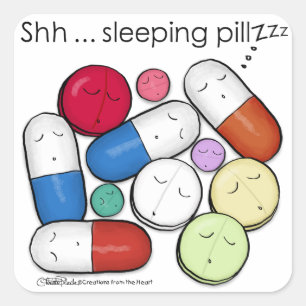 睡眠の丸薬薬物 スクエアシール