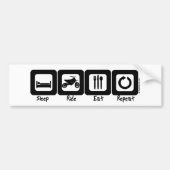 睡眠の乗車は繰り返しを食べます バンパーステッカー (正面)