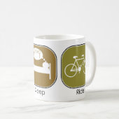 睡眠の乗車を食べて下さい コーヒーマグカップ (正面右)