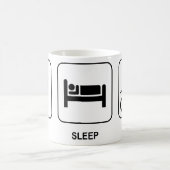 睡眠の乗車を食べて下さい コーヒーマグカップ (中央)