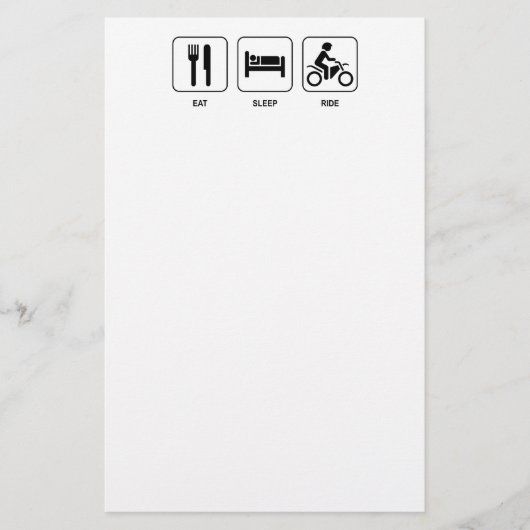 睡眠の乗車を食べて下さい 便箋 (正面)