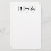 睡眠の乗車を食べて下さい 便箋 (正面/裏面)