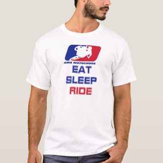睡眠の乗車を食べて下さい Tシャツ