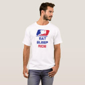 睡眠の乗車を食べて下さい Tシャツ (正面フル)
