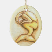 睡眠の人魚の金ゴールドのクリスマスのオーナメント セラミックオーナメント (右)