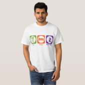 睡眠の仕事の金属を食べて下さい Tシャツ (正面フル)