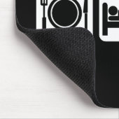 睡眠の仕事を食べて下さい マウスパッド (コーナー)