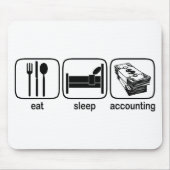 睡眠の会計を食べて下さい マウスパッド (正面)