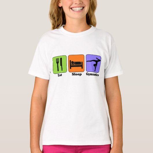 睡眠の体操のTシャツを食べて下さい Tシャツ (正面)