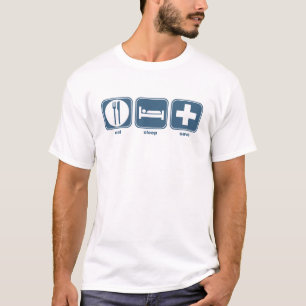 睡眠の保存を食べて下さい Tシャツ