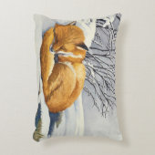 睡眠の冬のキツネの枕 アクセントクッション (正面(垂直))