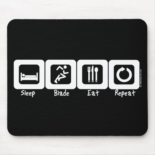 睡眠の刃は繰り返しを食べます マウスパッド (正面)