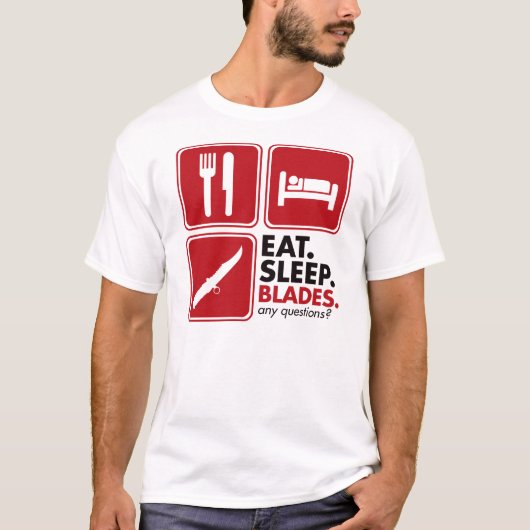 睡眠の刃-赤--を食べて下さい Tシャツ (正面)