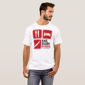 睡眠の刃-赤--を食べて下さい Tシャツ (正面フル)