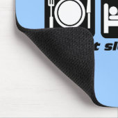 睡眠の列を食べて下さい マウスパッド (コーナー)