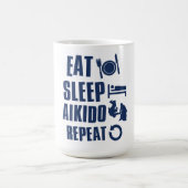 睡眠の合気道を食べて下さい コーヒーマグカップ (中央)