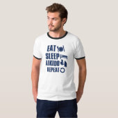 睡眠の合気道を食べて下さい Tシャツ (正面フル)