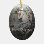 睡眠の天使のクリスマスのオーナメント セラミックオーナメント (裏面)
