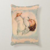 睡眠の女の赤ちゃんの天使 アクセントクッション (正面(垂直))