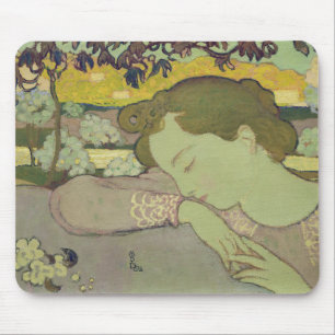 睡眠の女性1892年 マウスパッド