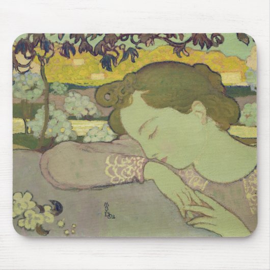 睡眠の女性1892年 マウスパッド (正面)