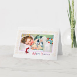 睡眠の子供のクリスマスカード シーズンカード