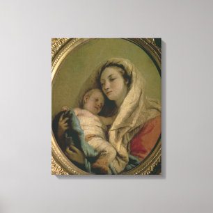 睡眠の子供、1780年代とのマドンナ キャンバスプリント