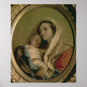 睡眠の子供、1780年代とのマドンナ ポスター