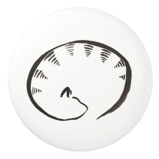 睡眠の子猫のノブ セラミックノブ (正面)