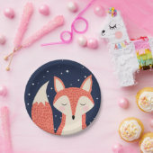 睡眠の孤の森林誕生日のテーマの子供のギフト ペーパープレート (パーティー)