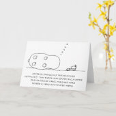 睡眠の幸せなカバのかわいいバースデー・カード カード (黄色い花)