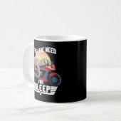 睡眠の必要性 |スロッおもしろいト コーヒーマグカップ (正面左)