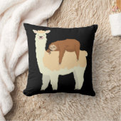 睡眠の怠惰のギフトを持つかわいいラマ クッション (ブランケット)