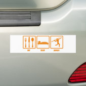 睡眠の投げ槍を食べて下さい バンパーステッカー (車上)