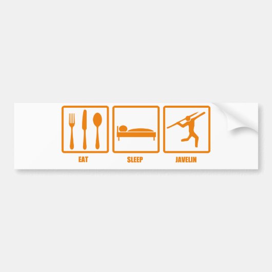 睡眠の投げ槍を食べて下さい バンパーステッカー (正面)