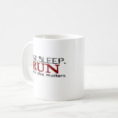 睡眠の操業を食べて下さい コーヒーマグカップ (正面左)