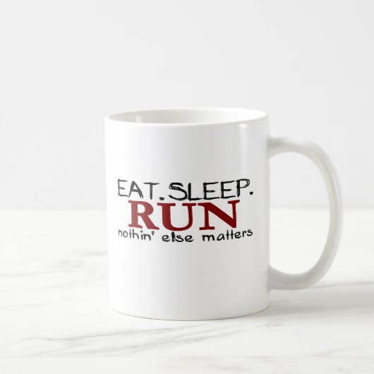 睡眠の操業を食べて下さい コーヒーマグカップ (右)