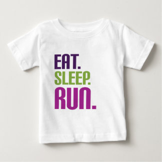 睡眠の操業Tシャツおよびティーを食べて下さい ベビーTシャツ