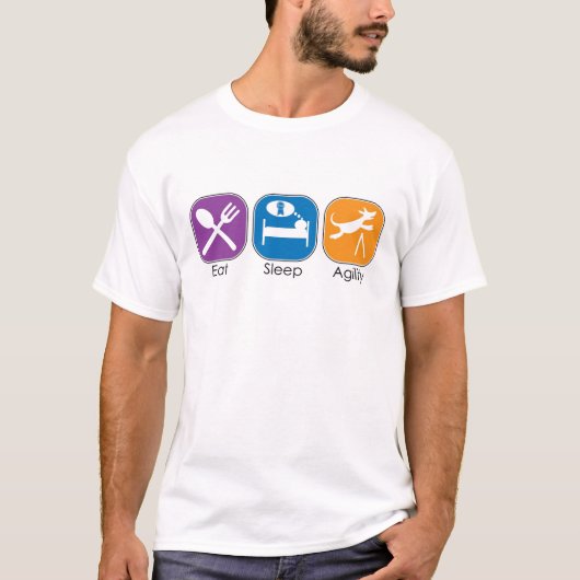 睡眠の敏捷を食べて下さい Tシャツ (正面)