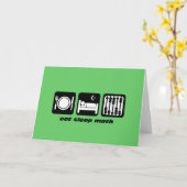 睡眠の数学を食べて下さい カード (黄色い花)