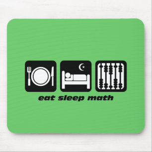 睡眠の数学を食べて下さい マウスパッド