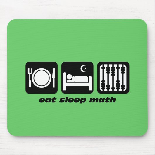 睡眠の数学を食べて下さい マウスパッド (正面)