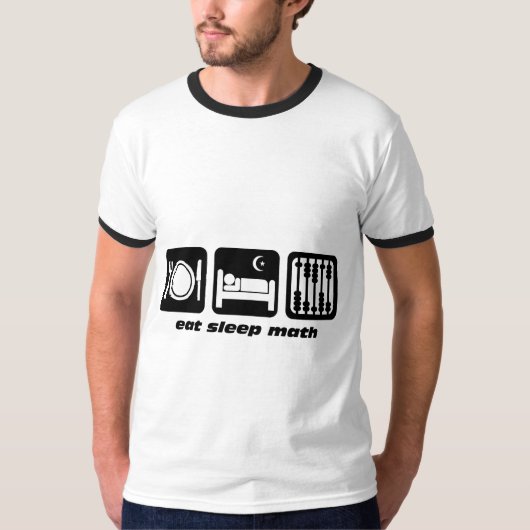 睡眠の数学を食べて下さい Tシャツ (正面)