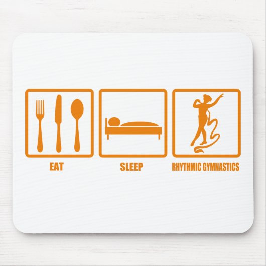 睡眠の新体操を食べて下さい マウスパッド (正面)