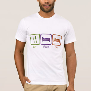 睡眠の昼寝のTシャツを食べて下さい Tシャツ