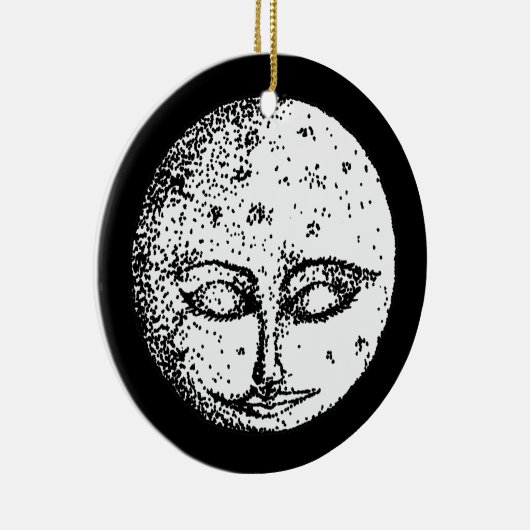 睡眠の月のオーナメント セラミックオーナメント (右)