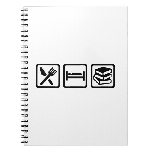 睡眠の本を食べて下さい ノートブック (正面)