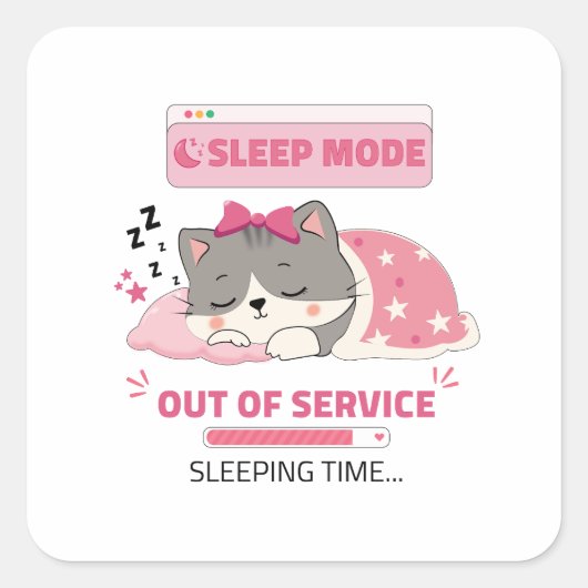 睡眠の気分 スクエアシール (正面)