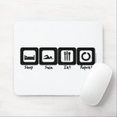 睡眠の水泳は繰り返しを食べます マウスパッド (マウス)