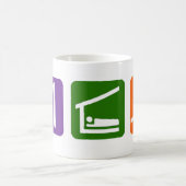 睡眠の水泳を食べて下さい コーヒーマグカップ (中央)